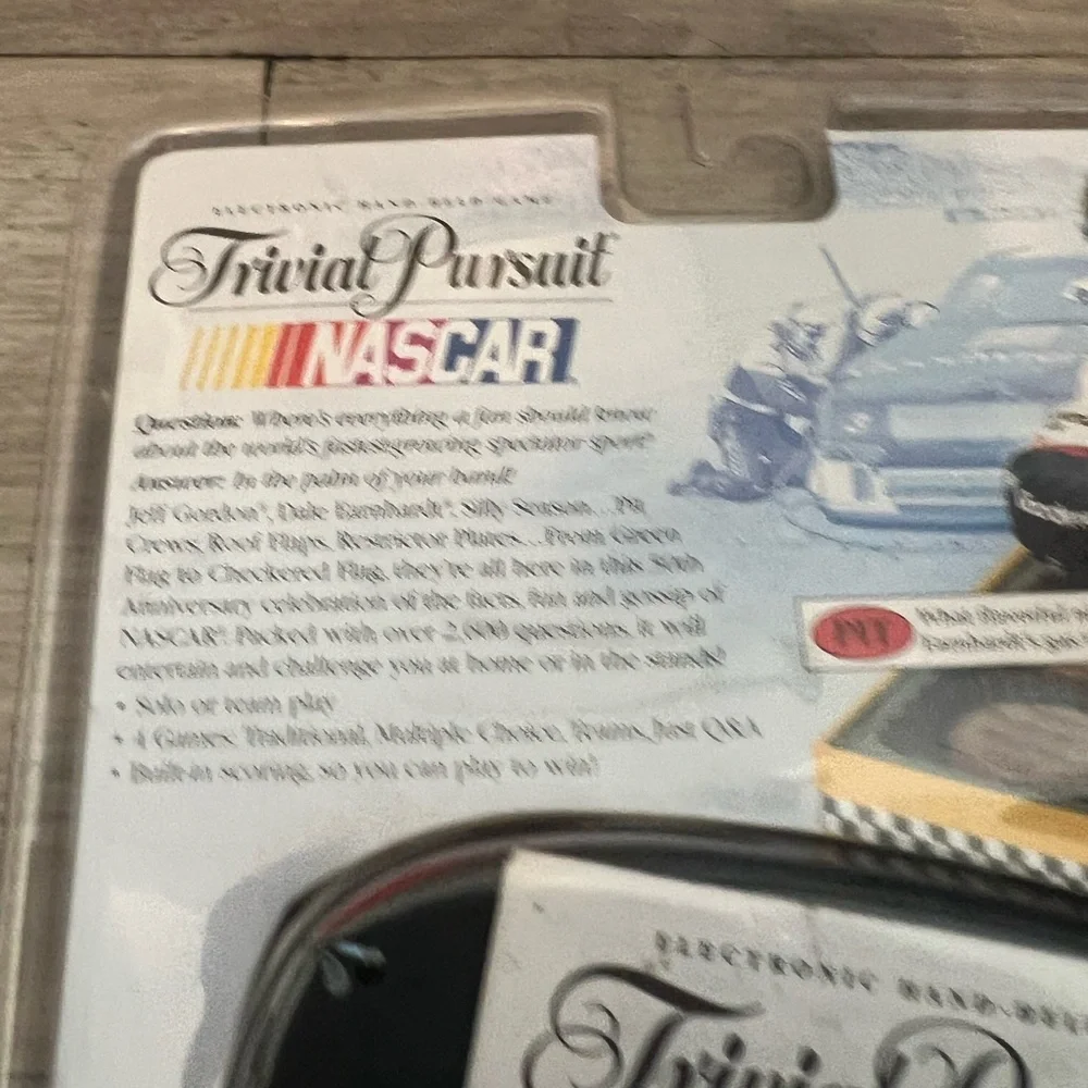 NASCAR Vintage trivial pursuit handheld video game New
